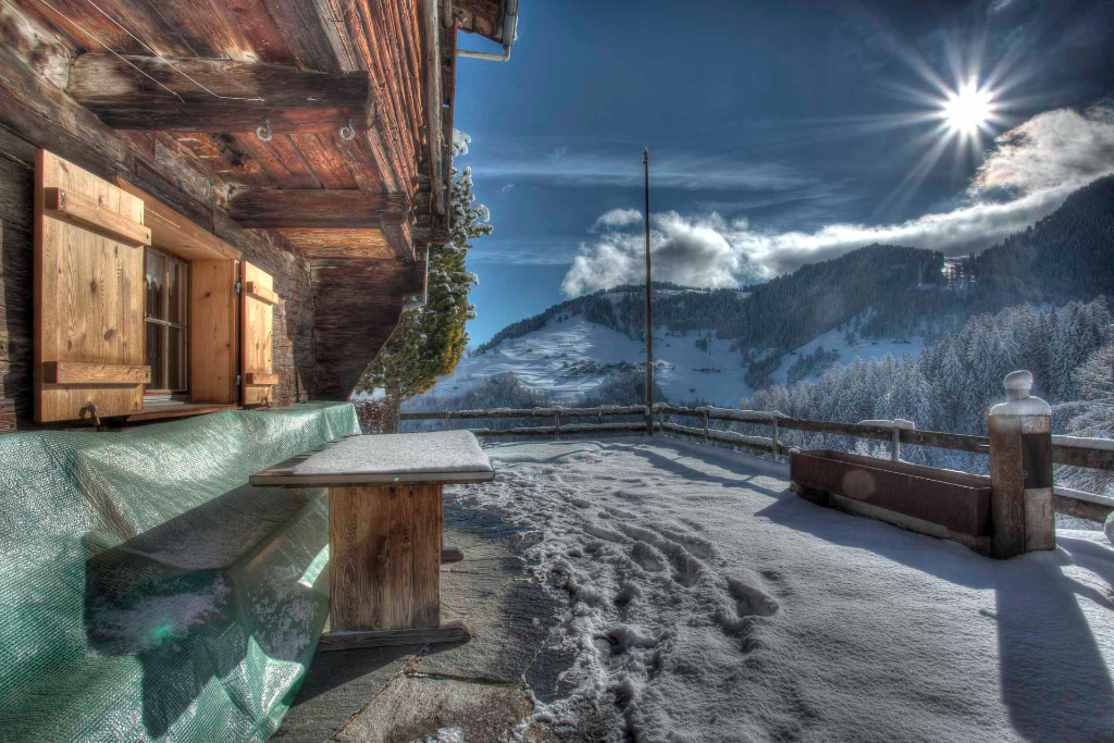Die Terrasse im Winter